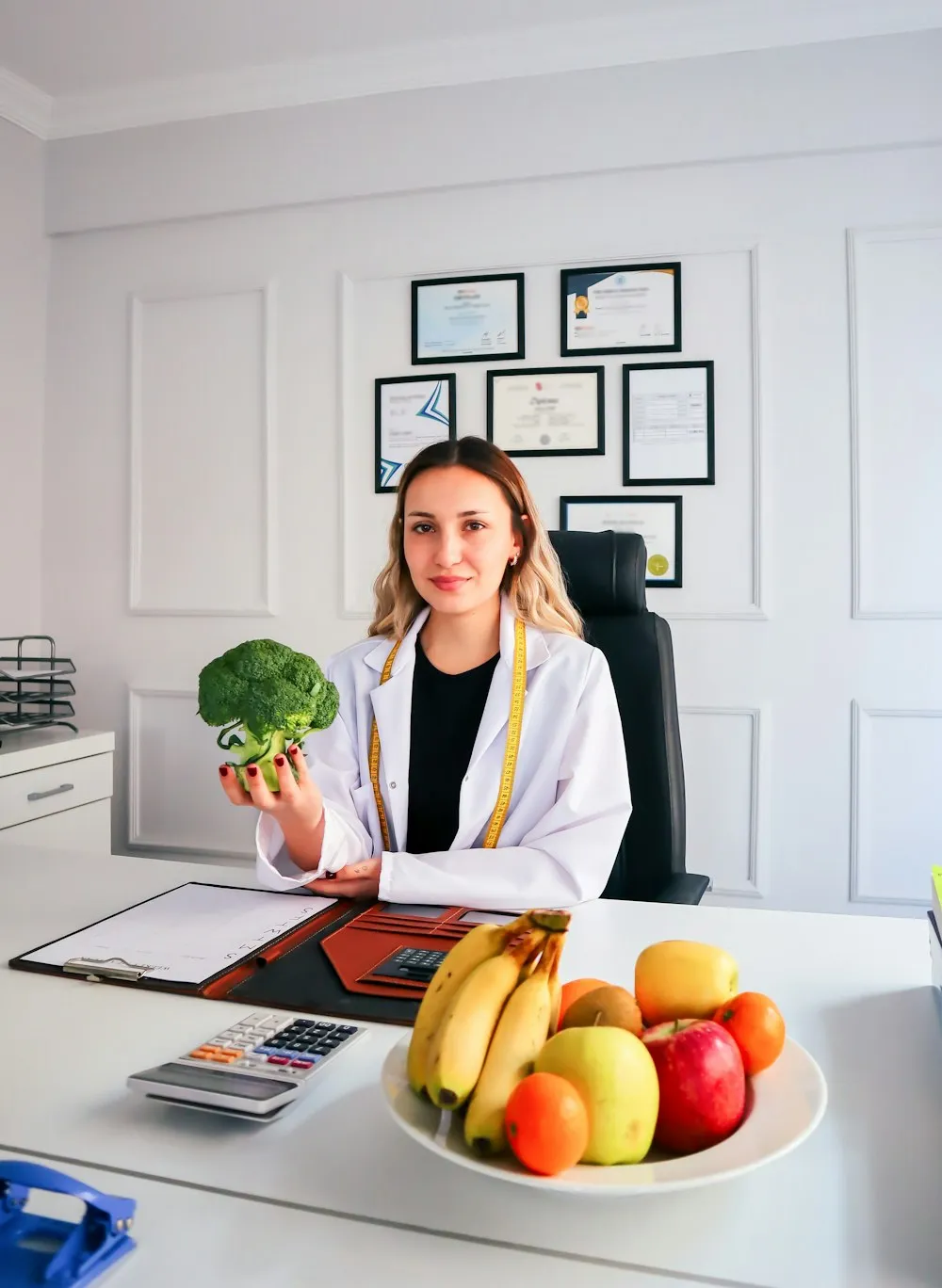 Nutricionista Juliana Prado no consultório